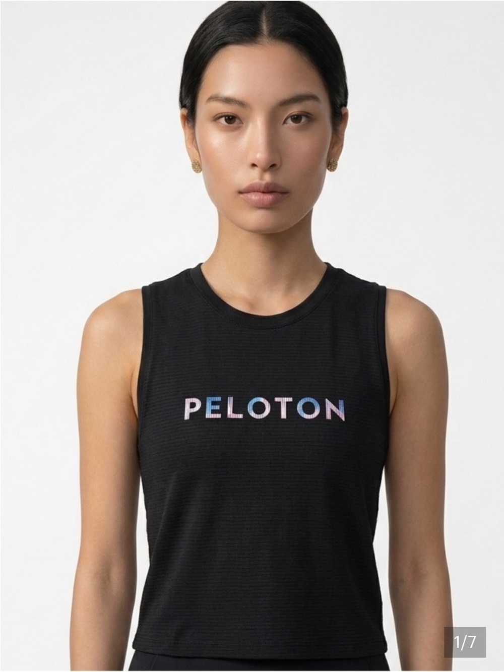 Peloton Black Logo Tank Top Size L